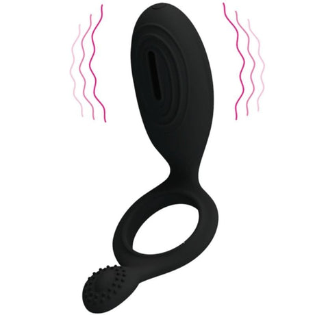 Penisring Ethel Vibrationsring mit Stimulator Schwarz.8