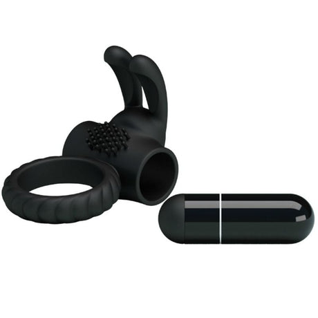 Penisring Eudora Vibrierring mit Stimulator Schwarz.4