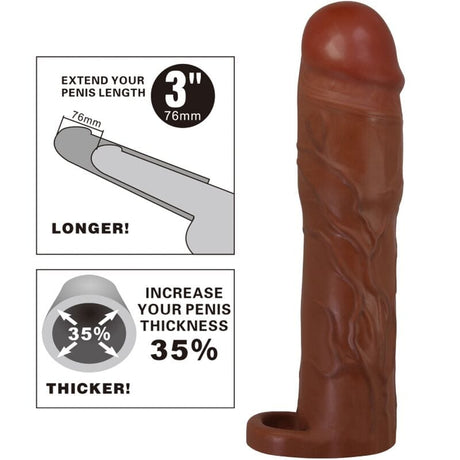 Penishülle Gerd mit Verlängerung Mulatte 35 cm.6