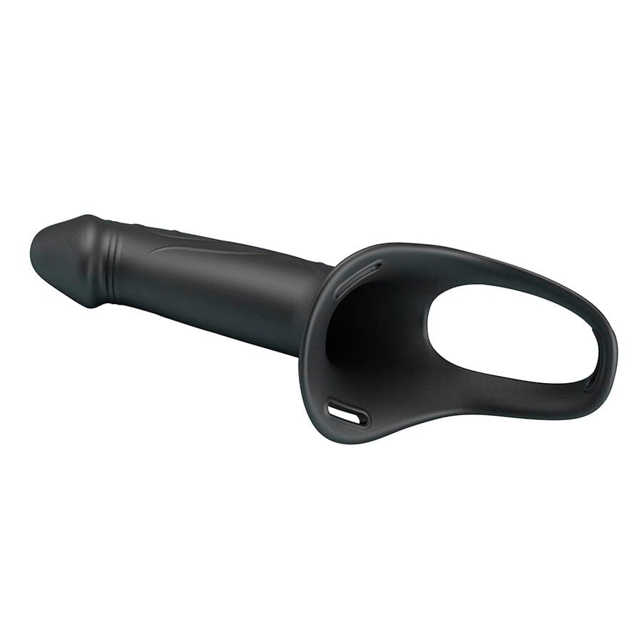 Strap-on Landon Black Vibrating 18 x 4,2 cm.4