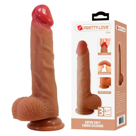 Pretty Love - Lisle Realistischer Dildo mit Saugnapf 20,6 cm -Ø- 4,2 cm