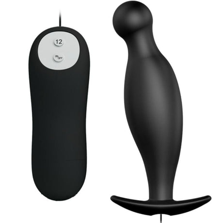 Pretty Love - Silikon Analplug 12 Vibrationsmodi Schwarz