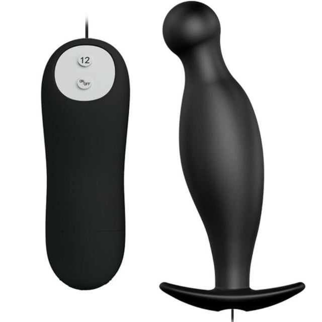 Pretty Love - Silikon Analplug 12 Vibrationsmodi Schwarz