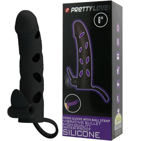 Penishülle Silikonhülle mit Vibration 15,2 cm.7