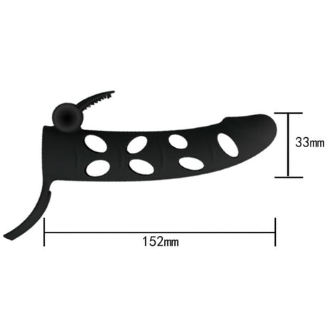 Penishülle Silikonhülle mit Vibration 15,2 cm.5
