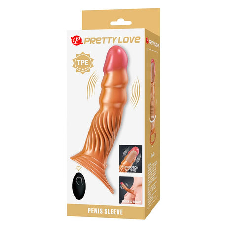 Pretty Love – Strukturierte Penishülle mit Vibration und Fernbedienung