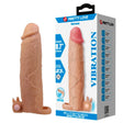 Penishülle Xerxes mit Klitoralstimulator und Vibration 6,7 cm
