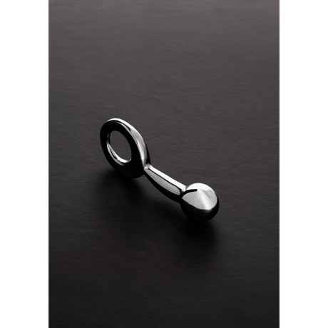 Prostata-Plug mit Griff Silber 10,3 cm