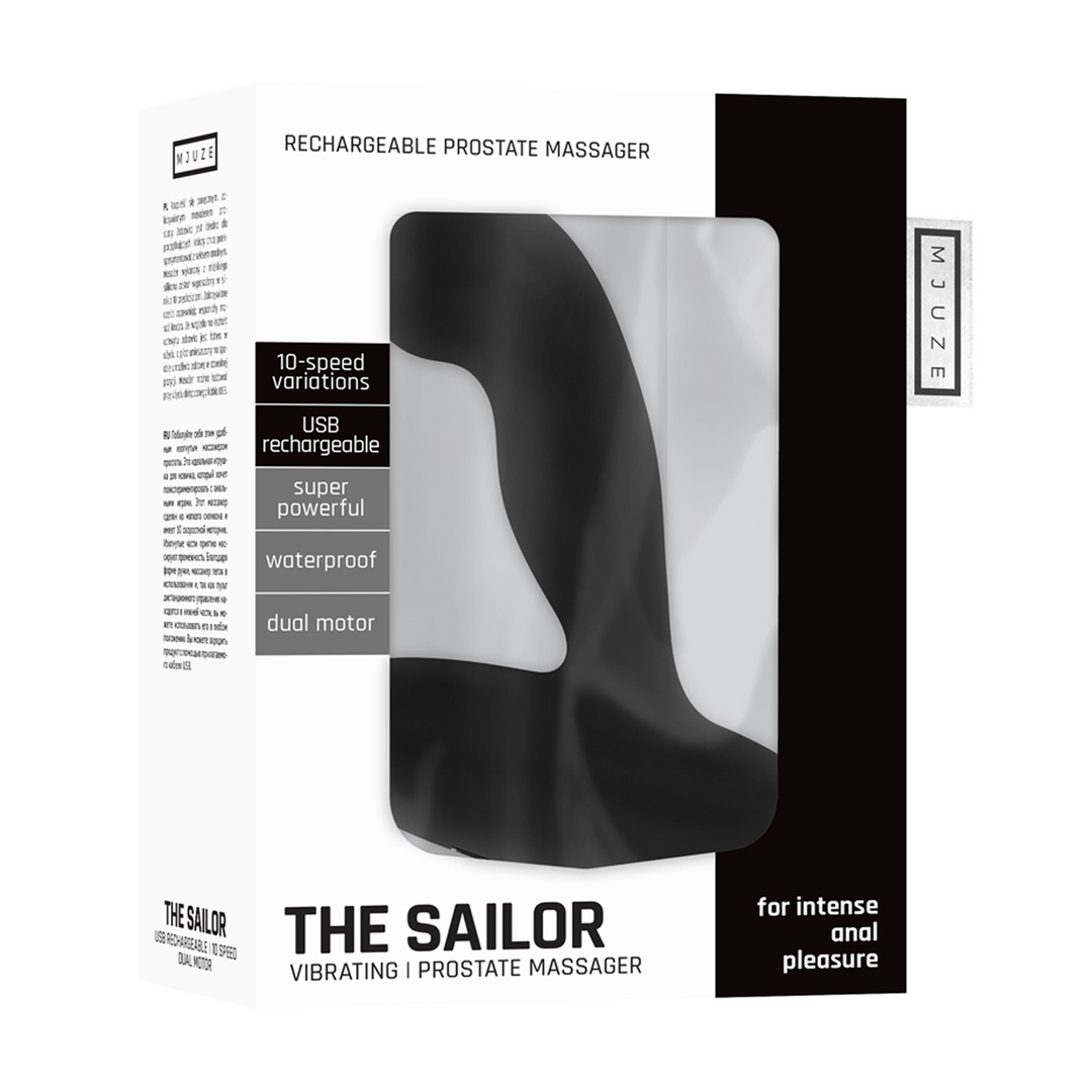 Prostata-Stimulator The Sailor mit Vibration Schwarz 9,3 x Ø 3,3 cm – Ansicht 2