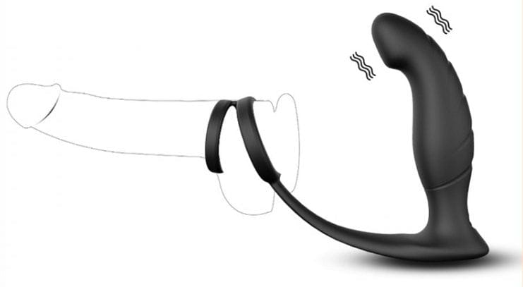 Prostata Vibrator mit Penisring Hotti 11 x 3 cm