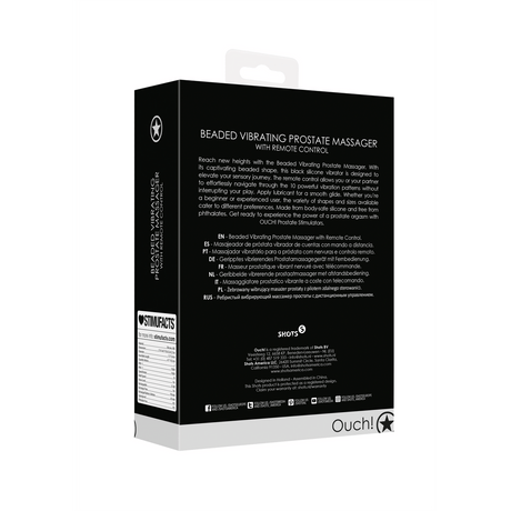 Prostata-Vibrator mit Perlen und Fernbedienung – Ansicht 3