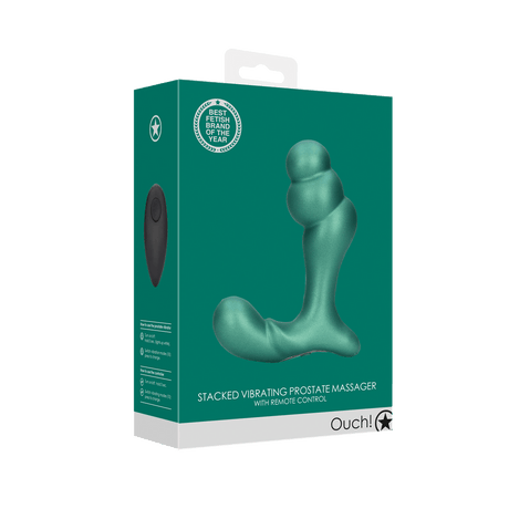 Prostatavibrator Ouch mit Fernbedienung gestapelt 9,6 x Ø 4,3 cm – Ansicht 9