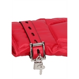 Puppy-Handschuhe Ouch aus PU-Leder mit Schloss Rot 28 cm – Ansicht 7