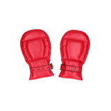Puppy-Handschuhe Ouch aus PU-Leder mit Schloss Rot 28 cm – Ansicht 4