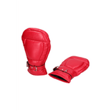 Puppy-Handschuhe Ouch aus PU-Leder mit Schloss Rot 28 cm – Ansicht 6