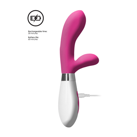 Rabbit-Vibrator Achilles mit Akku Pink 11,5 x Ø 3,5 cm – Ansicht 6