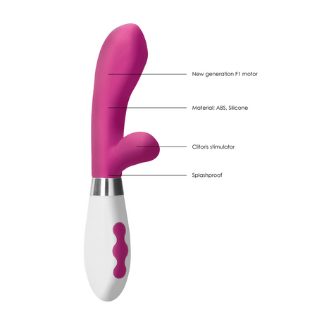 Rabbit-Vibrator Achilles mit Akku Pink 11,5 x Ø 3,5 cm – Ansicht 7