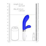 Rabbit-Vibrator Achilles mit Klitorisarm Blau 21 x 3,5 cm – Ansicht 7