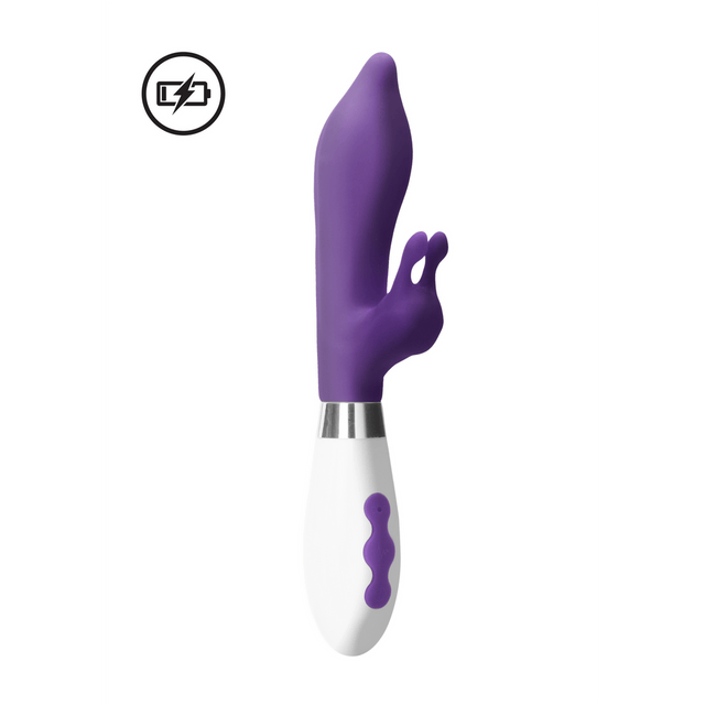 Rabbit-Vibrator Adonis mit Akku Violett 21,8 x 3,5 cm