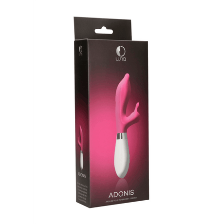 Rabbit-Vibrator Adonis mit zwei AAA-Zellen Pink 21,5 x 2,6 cm – Ansicht 2