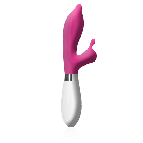 Rabbit-Vibrator Adonis mit zwei AAA-Zellen Pink 21,5 x 2,6 cm