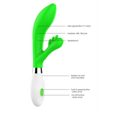 Rabbit-Vibrator Agave mit gefiedertem Arm Grün 23,1 x 3,6 cm – Ansicht 6