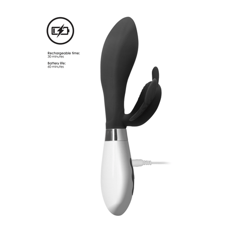Rabbit-Vibrator Alexios mit Akku Schwarz 12 x Ø 3,8 cm – Ansicht 6