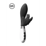 Rabbit-Vibrator Alexios mit Akku Schwarz 12 x 3,8 cm