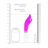 Rabbit-Vibrator Athos mit Doppelspitze Pink 21,9 x 3,9 cm – Ansicht 7