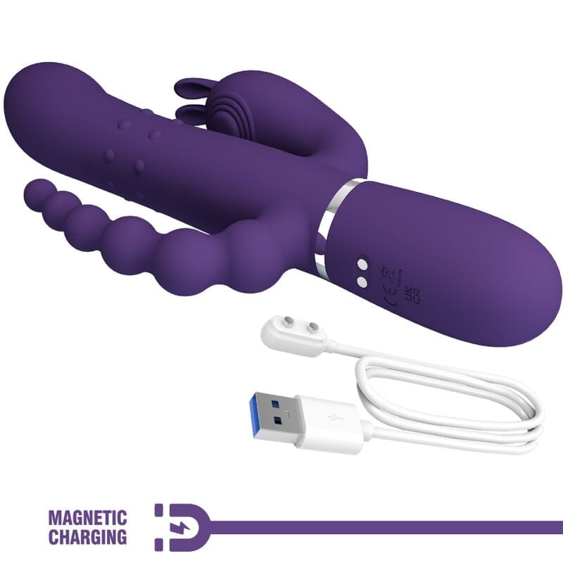 Rabbit-Vibrator Cammy Triple Multifunktion 4 in 1 Lila – Ansicht 8
