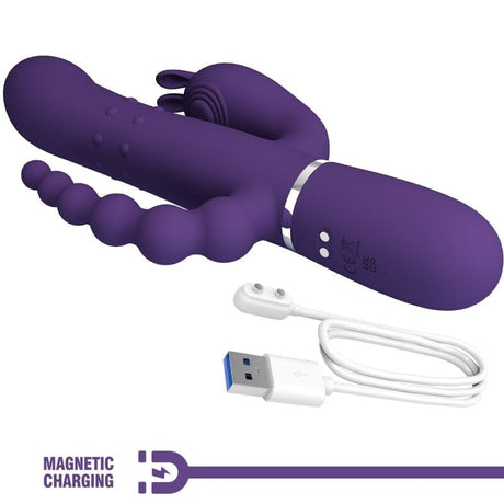 Rabbit-Vibrator Cammy Triple Multifunktion 4 in 1 Lila