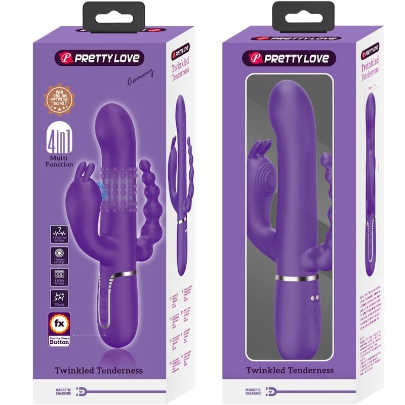 Rabbit-Vibrator Cammy Triple Multifunktion 4 in 1 Lila – Ansicht 9