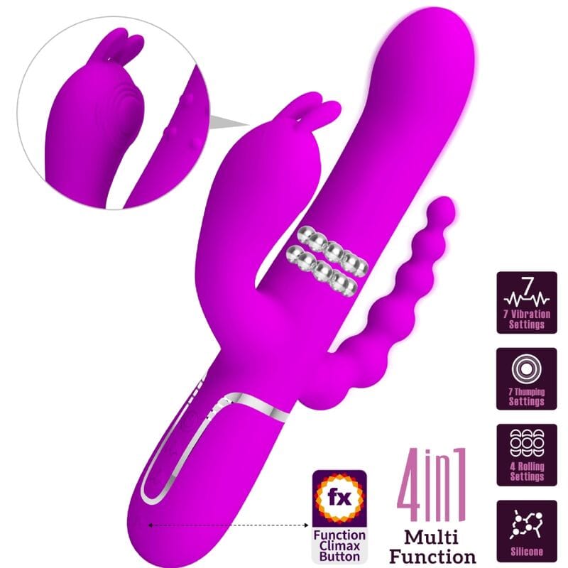 Rabbit-Vibrator Cammy Triple Multifunktion 4 in 1 Rosa – Ansicht 9