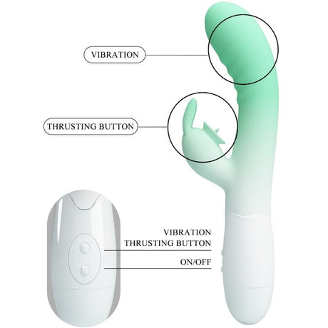 Rabbit-Vibrator Cerberus Rabbit 3o Vibrationen Grün