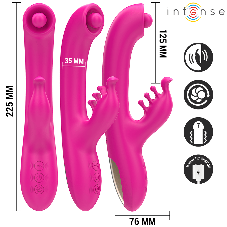 Rabbit-Vibrator Christina Multifunktion Rosa 12,5 cm – Ansicht 2