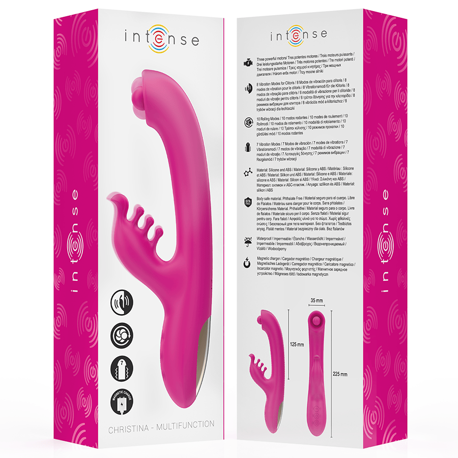 Rabbit-Vibrator Christina Multifunktion Rosa 12,5 cm – Ansicht 7