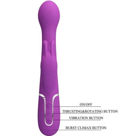 Rabbit-Vibrator Dejon 3 in 1 Multifunktions- Lila