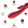Rabbit-Vibrator Elch Kaninchen Gebogen Rot