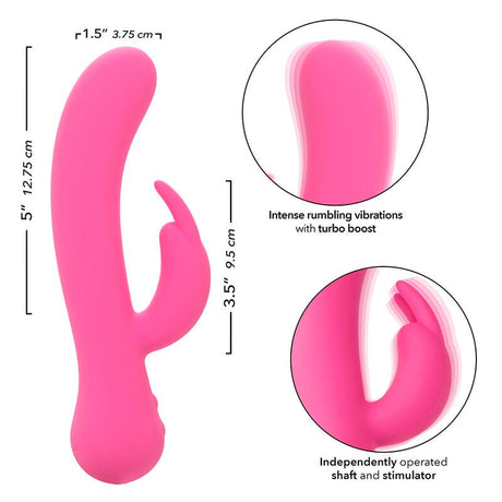 Rabbit-Vibrator First Time Rabbit Wiederaufladbar Rosa 21 cm