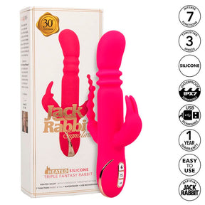 Rabbit-Vibrator Jack Fantasy Dreifach Beheizt Rosa 14,5 x 3,75 cm
