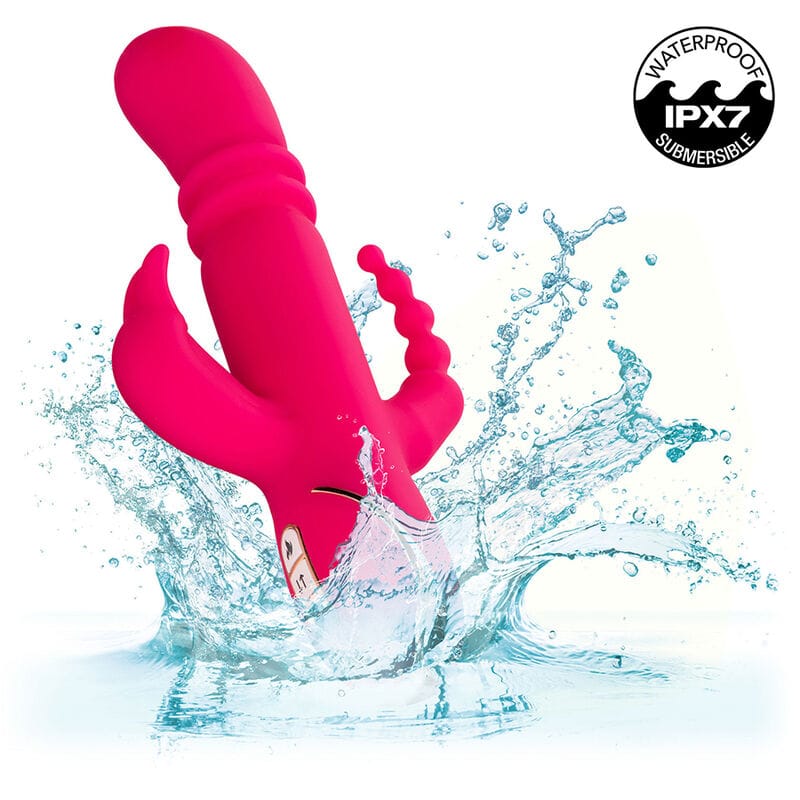 Rabbit-Vibrator Jack Fantasy Dreifach Beheizt Rosa 14,5 x 3,75 cm – Ansicht 9