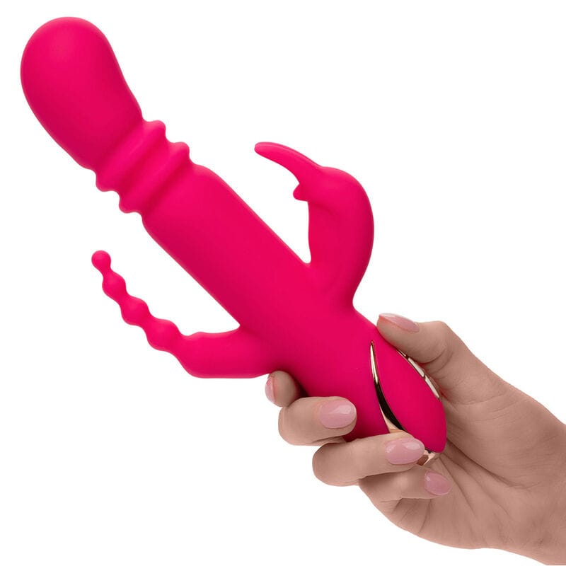 Rabbit-Vibrator Jack Fantasy Dreifach Beheizt Rosa 14,5 x 3,75 cm – Ansicht 6