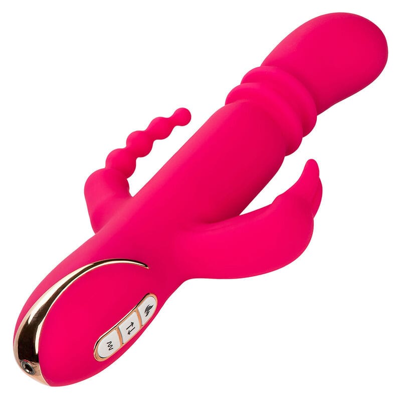 Rabbit-Vibrator Jack Fantasy Dreifach Beheizt Rosa 14,5 x 3,75 cm – Ansicht 3