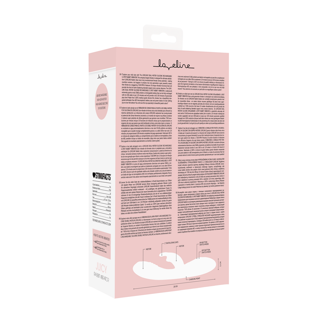 Rabbit-Vibrator Juicy Rosé 19,5 x 3,3 cm – Ansicht 3