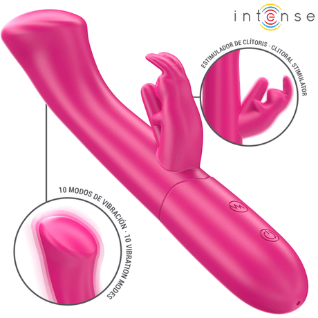 Rabbit-Vibrator Julieta Rabbit 10 Vibrationen Rosa 18,6 cm