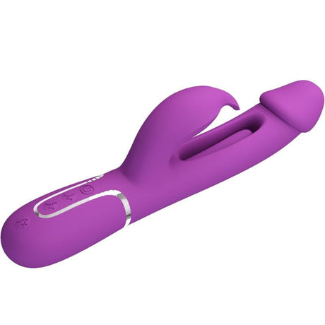 Rabbit-Vibrator Kampas 3 in 1 Multifunktions- Lila