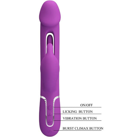 Rabbit-Vibrator Kampas 3 in 1 Multifunktions- Lila