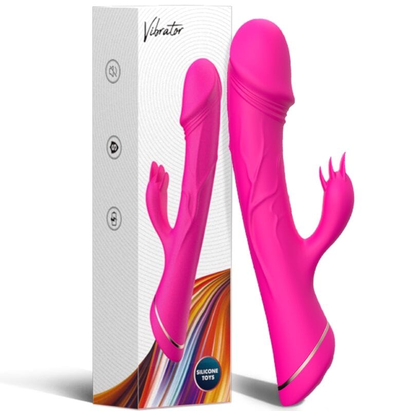Rabbit-Vibrator Kaninchen Silikon Fuchsia