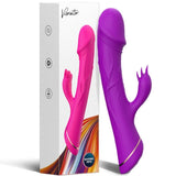 Rabbit-Vibrator Kaninchen Silikon Lila