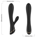 Rabbit-Vibrator Kaninchen Silikon Schwarz